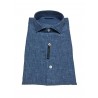 BROUBACK man shirt linen washed slim denim color NISIDA 38 T114 100% linen MADE IN ITALY