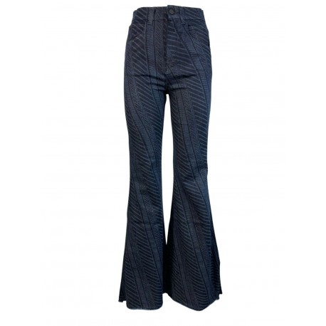 IND MILANO jeans donna zampa fantasia IND12 LASER REDSKIN MADE IN ITALY