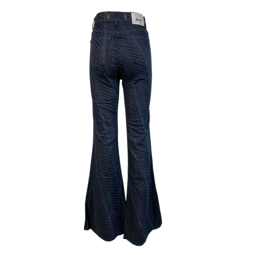 IND MILANO jeans donna zampa fantasia IND12 LASER REDSKIN MADE IN ITALY