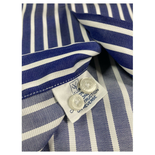 BRANCACCIO camicia uomo slim blu righe bianco art GIO’ PS FDN2121 100% cotone