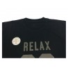 MADSON by BKØ t-shirt uomo nera DU22337 RELAX 100% cotone riciclato MADE IN ITALY