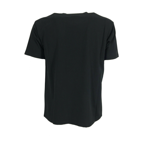 MADSON by BKØ man black t-shirt DU22337 RELAX 100% recycled cotton MADE IN ITALY