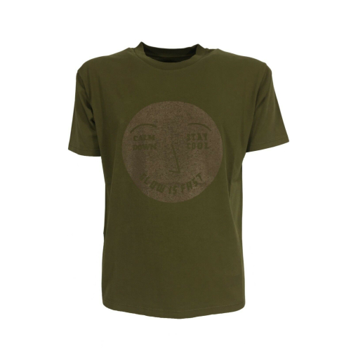 MADSON by BKØ military man t-shirt DU22337 CALM DOWN 100% recycled cotton MADE IN ITALY