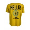 MADSON by BKØ man t-shirt DU22337 HELLO HUM / YELLOW 100% recycled cotton MADE IN ITALY