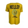 MADSON by BKØ t-shirt uomo DU22337 HELLO HUM/GIALLO 100% cotone riciclato MADE IN ITALY