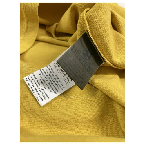 MADSON by BKØ t-shirt uomo DU22337 HELLO HUM/GIALLO 100% cotone riciclato MADE IN ITALY