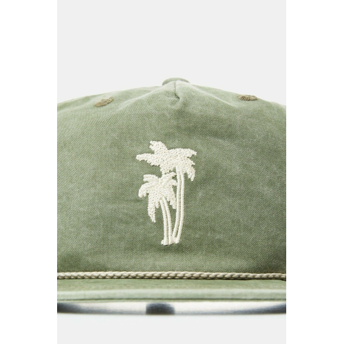 KATIN cappello donna verde Dos Palmas in twill di cotone con una toppa ricamata
