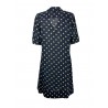 ETiCi woman dress with polka dot pattern art A1 / 3503/78 100% linen MADE IN ITALY
