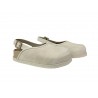 PATRIZIA BONFANTI scarpa taupe rivisitazione metropolitana scarpe clog art SAYO LAVE’ 100% pelle MADE IN ITALY