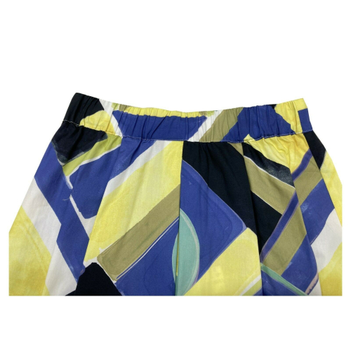 ETiCi blue / yellow / green fantasy woman skirt art H1 / 5804 100% cotton MADE IN ITALY