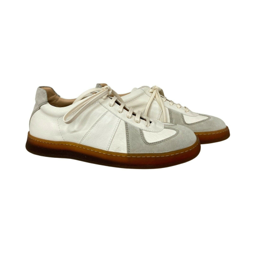 ERNESTO DOLANI men's shoe laced leather / suede cream 2UTIT03 BUFFALINO CRUST MADE IN ITALY