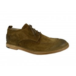 ERNESTO DOLANI men's shoe laced tobacco treated suede 2UDAR01 YUKON MADE IN ITALY