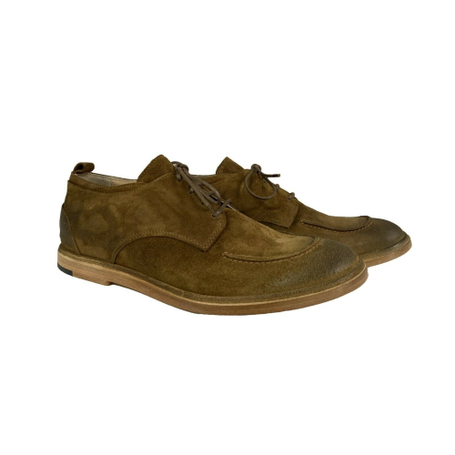 ERNESTO DOLANI men's shoe laced tobacco treated suede 2UDAR01 YUKON MADE IN ITALY