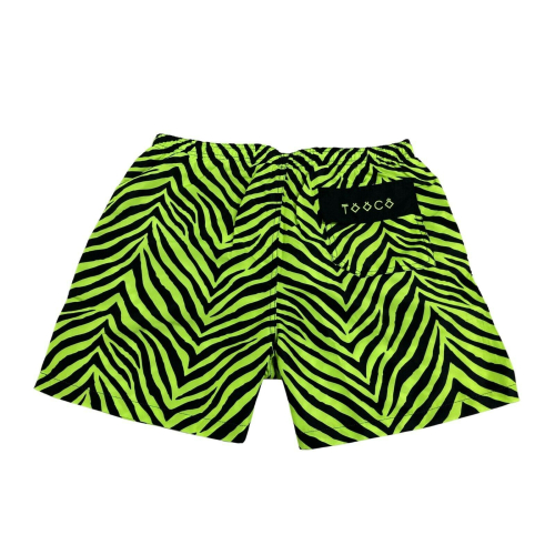 TOOCO costume uomo boxer fantasia zebra nero/fluo art TOC0248 ZEB FLUO 100% poliestere