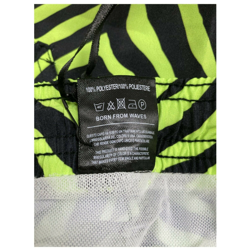 TOOCO costume uomo boxer fantasia zebra nero/fluo art TOC0248 ZEB FLUO 100% poliestere