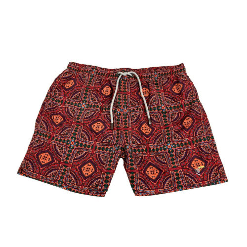 TOOCO costume uomo boxer fantasia rosso/arancio art TOC 0239 SEYCHELLES 100% poliestere