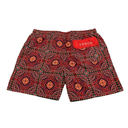 TOOCO costume uomo boxer fantasia rosso/arancio art TOC 0239 SEYCHELLES 100% poliestere