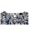 PERSONA by Marina Rinaldi blouse woman crewneck white / blue fantasy 21.7732012 SARI