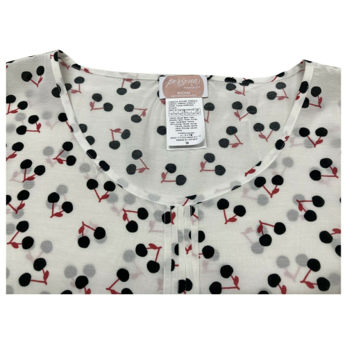 PERSONA by Marina Rinaldi line N.O.W woman blouse with cherry print art 21.7111012 BALI