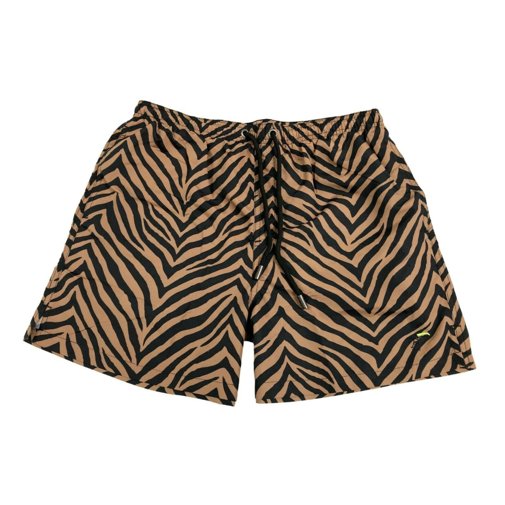 TOOCO costume uomo boxer fantasia zebra  nero/biscotto  art  TOC0237 ZEB ZEB 100% poliestere