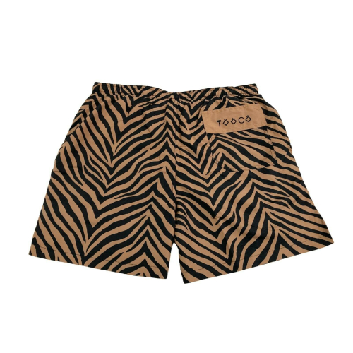 TOOCO costume uomo boxer fantasia zebra  nero/biscotto  art  TOC0237 ZEB ZEB 100% poliestere