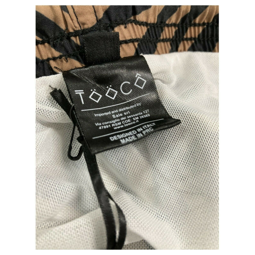 TOOCO costume uomo boxer fantasia zebra  nero/biscotto  art  TOC0237 ZEB ZEB 100% poliestere