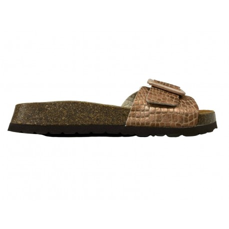 BIO BIO women's slipper band with pink gold reptile print buckle 221-78786-01 COLTA MADE IN SPAIN