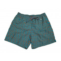 ZEYBRA man costume boxer turquoise patterned mod AUB255 CHIOCCIOLA HERITAGE line MADE IN ITALY