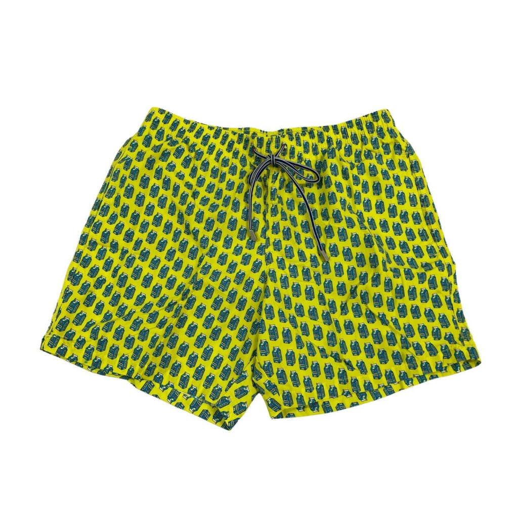 ZEYBRA costume uomo boxer fantasia giallo mod AUB256 LIMONATA linea HERITAGE MADE IN ITALY