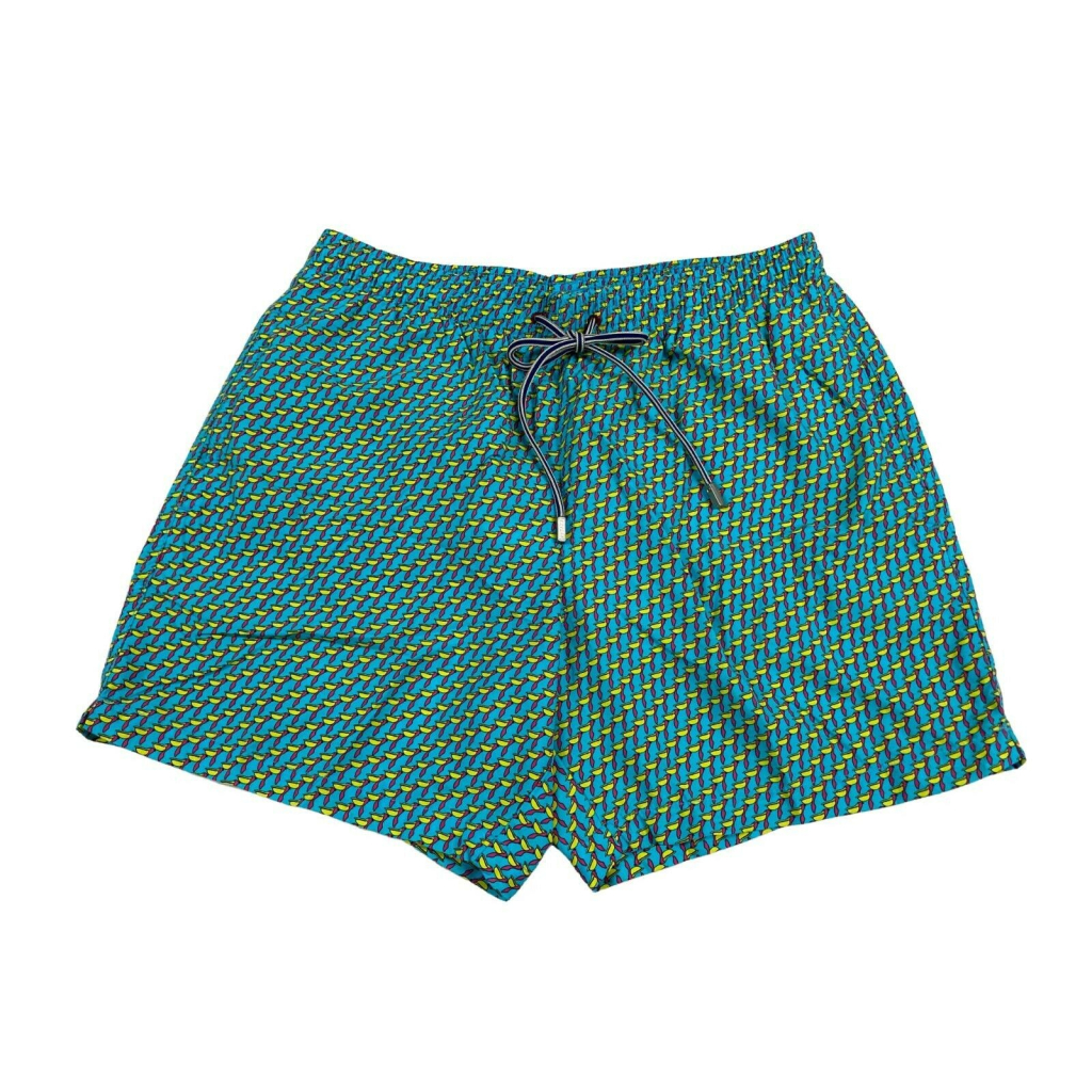 ZEYBRA man costume boxer turquoise fantasy mod AUB281 PELLICANO HERITAGE line MADE IN ITALY