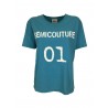 SEMICOUTURE t-shirt donna mezza manica art S2SJ10 CELESTINE 100% cotone MADE IN ITALY