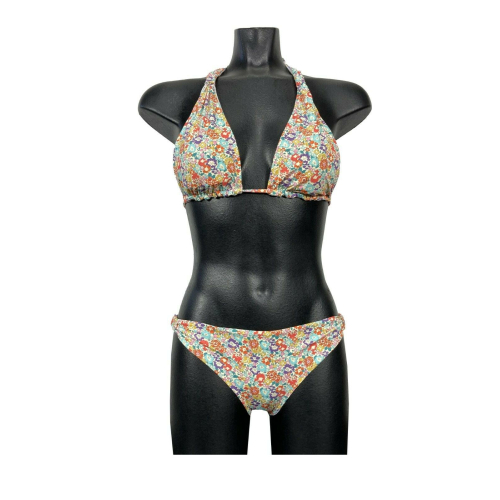 WIKINI-WOXER bikini donna triangolo fantasia art AMELIE 2221 bianco/rosso MADE IN ITALY