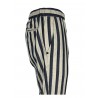 WHITE SAND blue wide striped rope man trousers art SU66 GREG 317 MADE IN ITALY