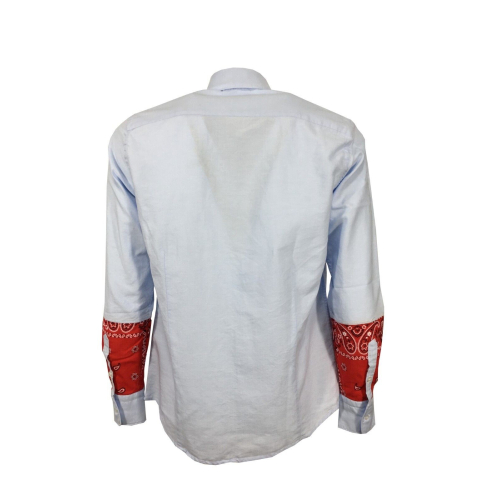 FRONT STREET 8 light blue oxford button-down man shirt art CA15 OXFORD SHIRT 100% cotton
