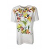 SEMICOUTURE t-shirt donna bianca con stampa floreale multicolor art Y2SJ20 CLARISSE 100% cotone