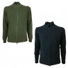 FERRANTE cardigan uomo con zip blu used 100% cotone art 25002 MADE IN ITALY