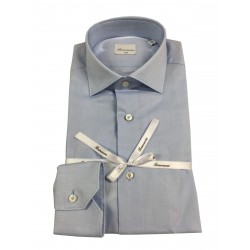 BRANCACCIO light blue man shirt SG01D0 SLIM GIO 'FDG1701 100% cotton
