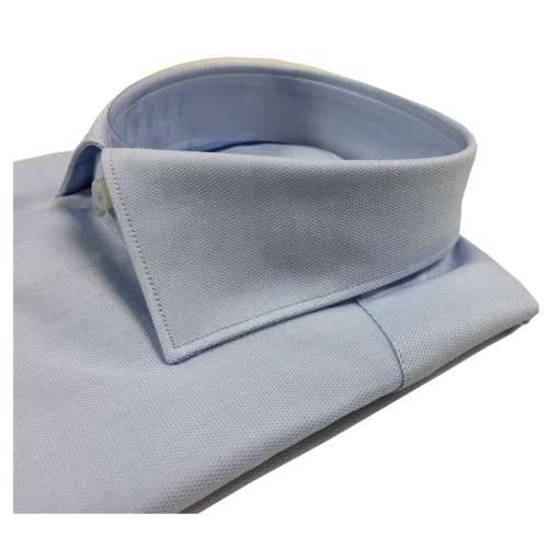 BRANCACCIO light blue man shirt SG01D0 SLIM GIO 'FDG1701 100% cotton