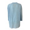 SOPHIE light blue woman shirt mod OPPI 55% linen 45% cotton MADE IN ITALY