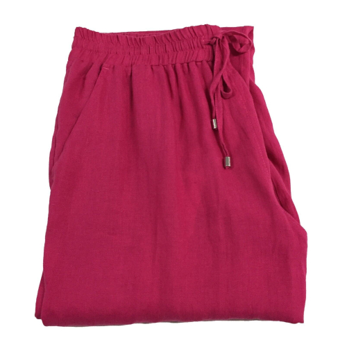 CORTE DEI GONZAGA GOLD women's trousers mod 2001 1C 5650 E1273 100% linen MADE IN ITALY