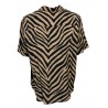 TOOCO man shirt zebra patterned beige / black art TOC0308 ZEB BB555WS MADE IN ITALY