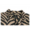 TOOCO man shirt zebra patterned beige / black art TOC0308 ZEB BB555WS MADE IN ITALY