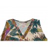 LA FEE MARABOUTEE blouse woman multicolor jungle fantasy v art FD-TO-LUCINDA -T 100% viscose MADE IN ITALY