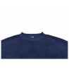 H953 man knitted rice grain two-tone gray / blue denim art HS3576 100% cotton MADE IN ITALY