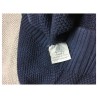 H953 man knitted rice grain two-tone gray / blue denim art HS3576 100% cotton MADE IN ITALY