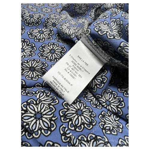 LA FEE MARABOUTEE blouse woman light cotton Celeste/blue art FD-TO-BISMA-H 100% cotton MADE IN ITALY