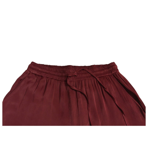 LA FEE MARABOUTEE pantalone donna palazzo bordeaux FD-PA-BACCHIA 100% viscosa MADE IN ITALY