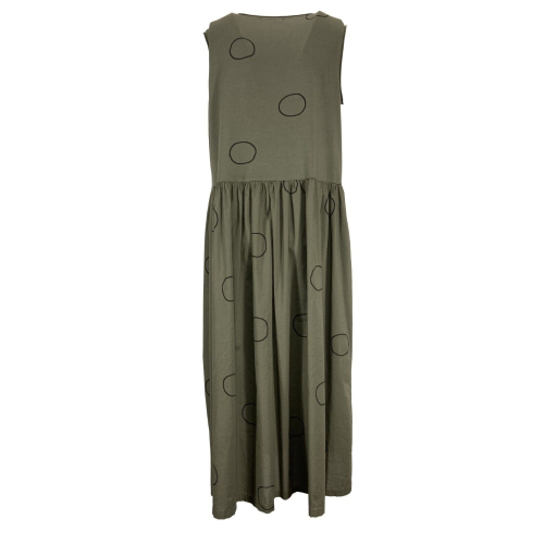 NEIRAMI abito donna jersey+tessuto militare art D526PC-N/S2 97% cotone 3% elastan MADE IN ITALY