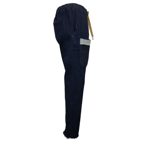 WHITE SAND dark man jeans art SU66T 342 POCKET GREG MADE IN ITALY