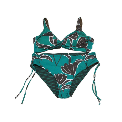 FEELING by JUSTMINE bikini donna double-face moro/smeraldo art R516C681 TULIPES MADE IN ITALY